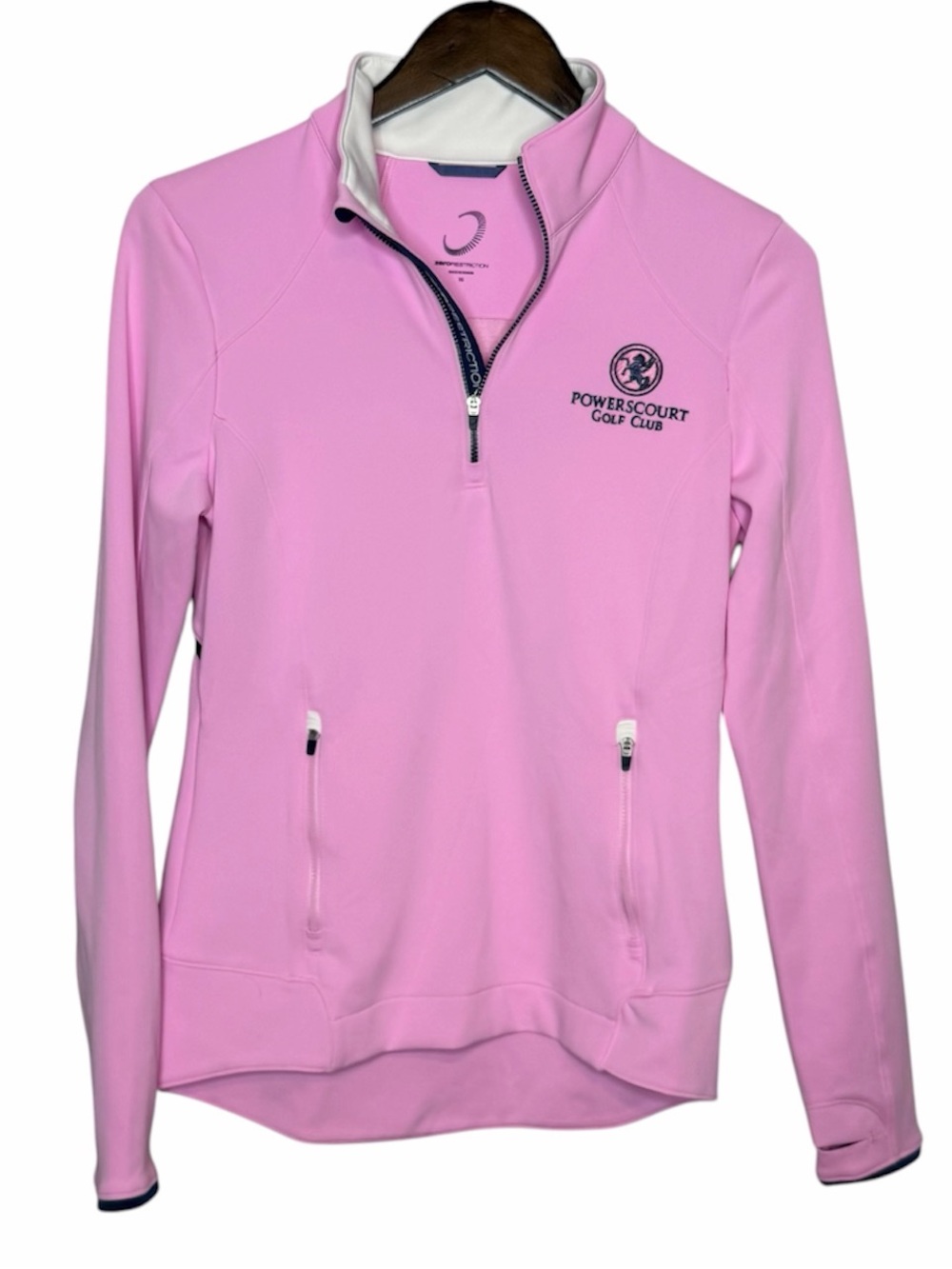 Zero Restriction Quarter Zip Pink Pullover Womens XS